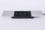 220V Sliding Power Outlet Strip Desk Mounted Sockets Custom