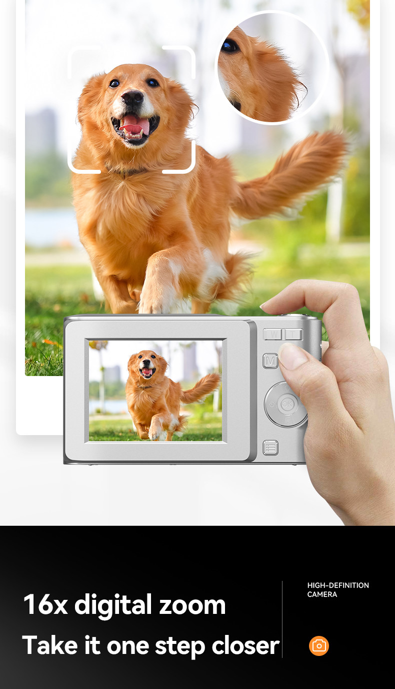 Customized 50MP Optical Lens 16X Zoom Autofocus 1080P Professional Video Camera Self-Timer Anti-Shake Features Students Kids