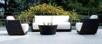 4pcs rattan sofa with very thick cushion