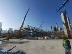 On Site Installation Q235 Space Frame Truss Storage Coal Shed
