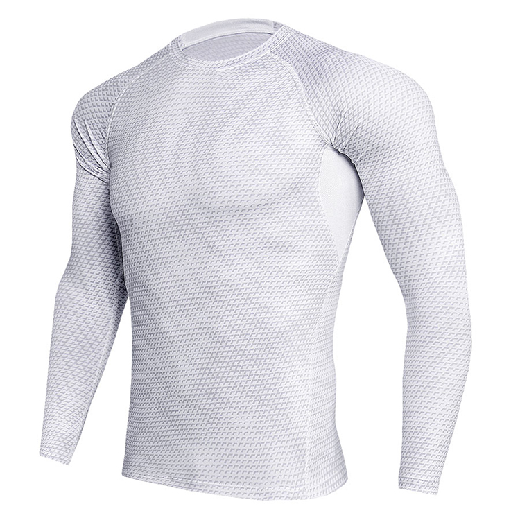 Plus Size Custom Rash Guard Long Sleeve Anti Bacterial Breathable Cloth Material