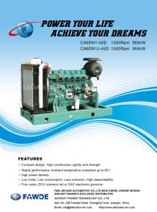 Quality 332KW-365KW 6DN Series of FAW Diesel Engine wholesale