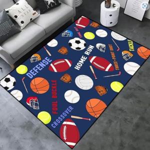 Quality Bowling And Rugby Pattern Carpets For Living Room Floor, Sofa And Bedroom wholesale