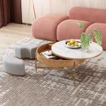 Minimalist Round Marble Coffee Table With Storage Revolving Marble Storage