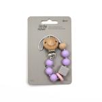 Beech Wooden Chewable BPA Free Silicone Teething Beads Pacifier Chain