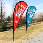 Pantone Colour Promotional Flag Banners Screen printed knitted polyester