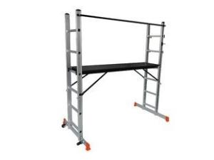 Quality Household Aluminium Scaffolding Ladder 2x6 150kgs / 330 Lbs Load Capacity wholesale