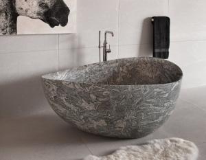 Quality Granite Juparana Grey Natural Stone Bathtub Standard Size 160 X 90 Cm For Bathroom wholesale