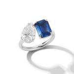 Custom Women Girls Jewelry Adjustable Open Rings with Big Stones in 925 Sterling