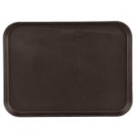 Brown Room Service Equipments , Oblong Non - Skid Fiberglass Room Service Tray