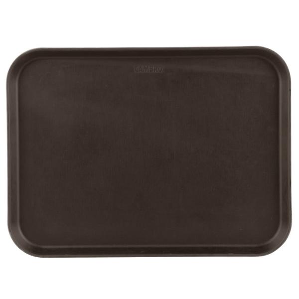 Brown Room Service Equipments , Oblong Non - Skid Fiberglass Room Service Tray
