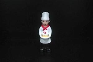 Quality 5 Inch Cake Baker Mini Vinyl Figures , Vinyl Collectible Toys White Color wholesale