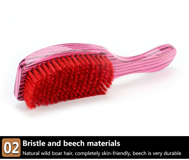 Customized Logo Abeis Long Handle 100% Boar Bristle Curved Men'S Wave Brush 360 With Vent