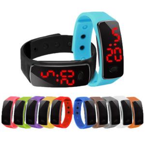 Quality Led Light Bracelet Children Watch Silicone Rubber Wristband Watch wholesale