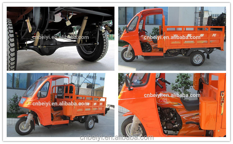 32Ah Storage Battery Heavy Duty Closed Cabin Adult Tricycle with Keel 40*100mm Frame