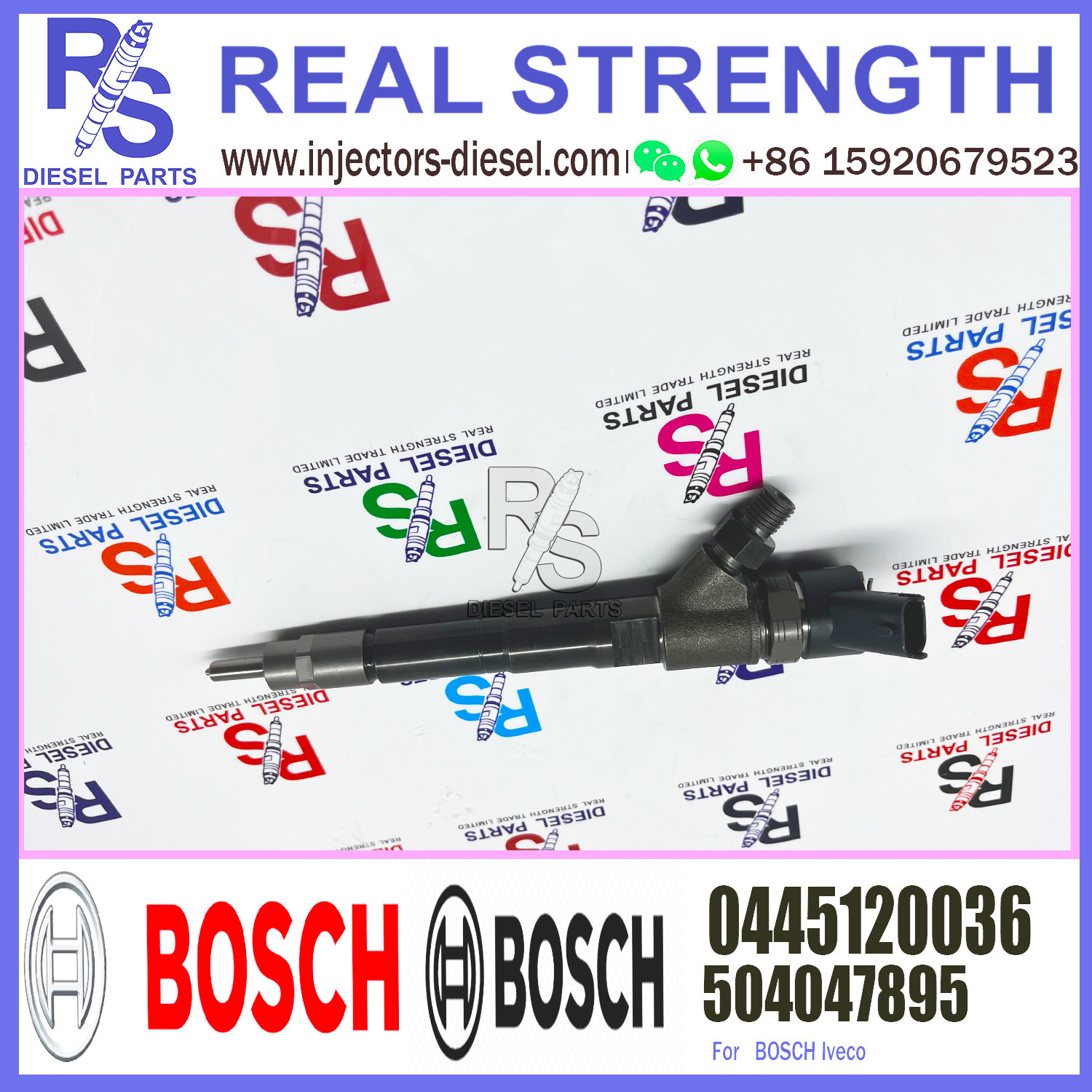 Diesel Engine Parts Common Rail Injector 0445120036 For Iveco Renault Fiat