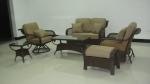 Rattan Conservatory Furniture , Resin Wicker Luxury Home Sofa Set