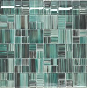 Quality Special green color mosaic glass tiles for sale wholesale