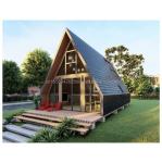 Hotel Wooden Houses with Triangle Design Modern Style Container and 50/75/100mm