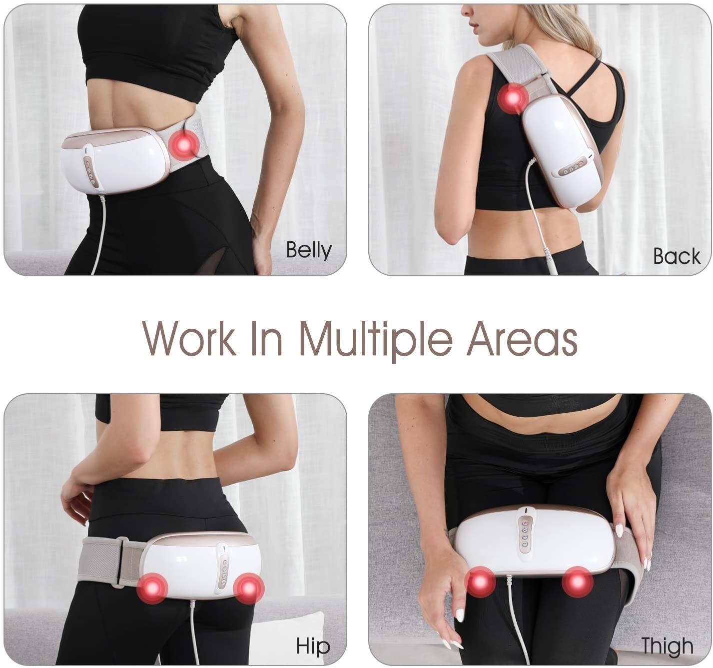 Electric Belly Slimming Belt Body Slim Fat Burning Rechargeable FCC Approved