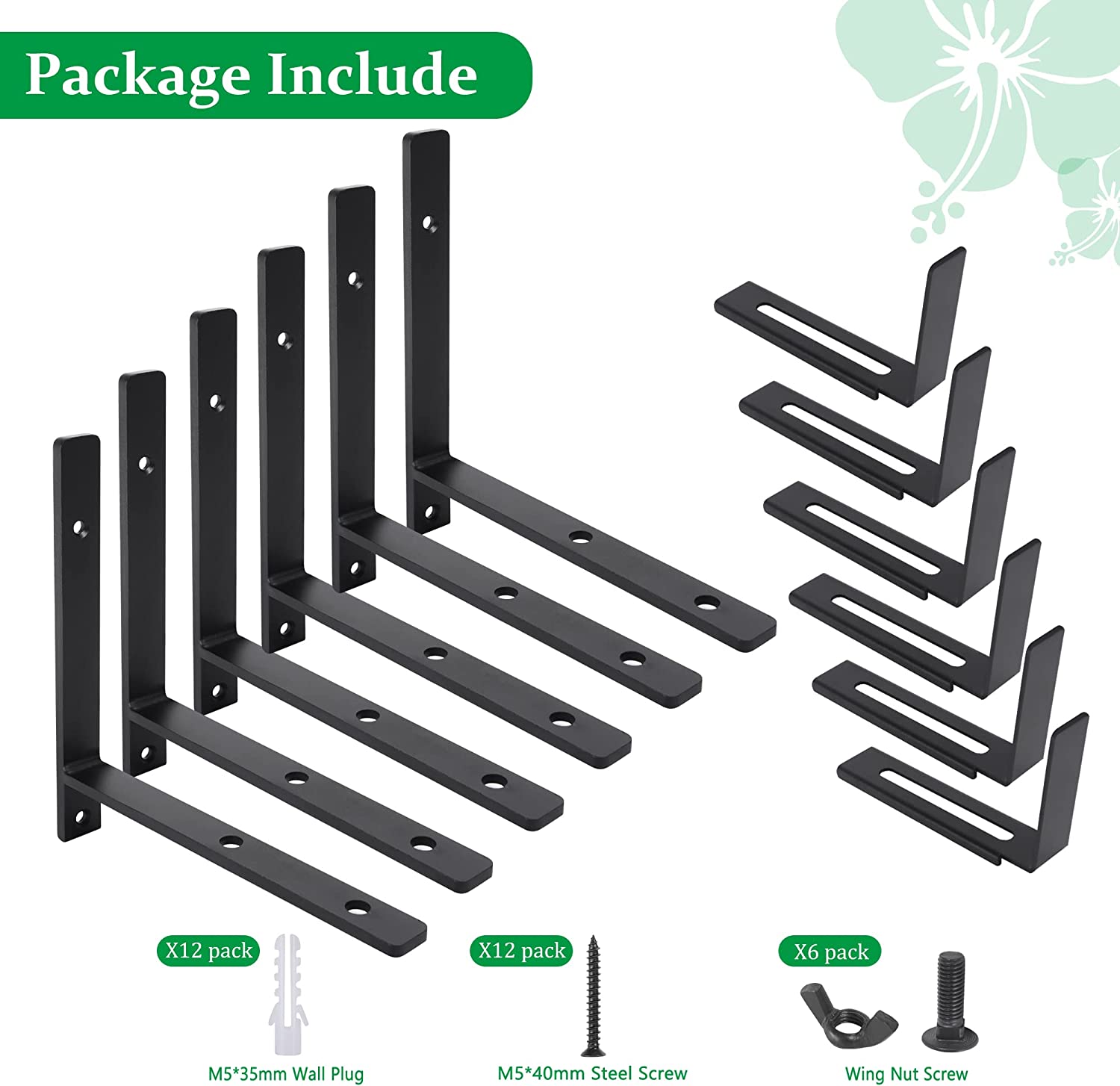 Steel Bracket Window Box Planter with Black Powder Coating and Butterfly Holder Box