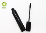 Black Aluminum Mascara Containers Cylinder Shape For Cosmetic Packaging