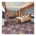 Purple Series With Flower And Circle Fan Elements Wilton Woven Carpet