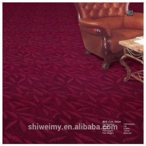 Quality Chinese wine red cut loop pile nylon home, commercial carpet wholesale