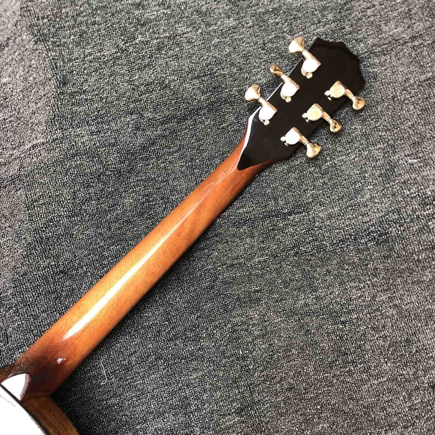 Custom 41 Inch Matte Solid KOA Top Acoustic Guitar with Abalone Ebony Fingerboard ArmRest KOA Wood Guitar