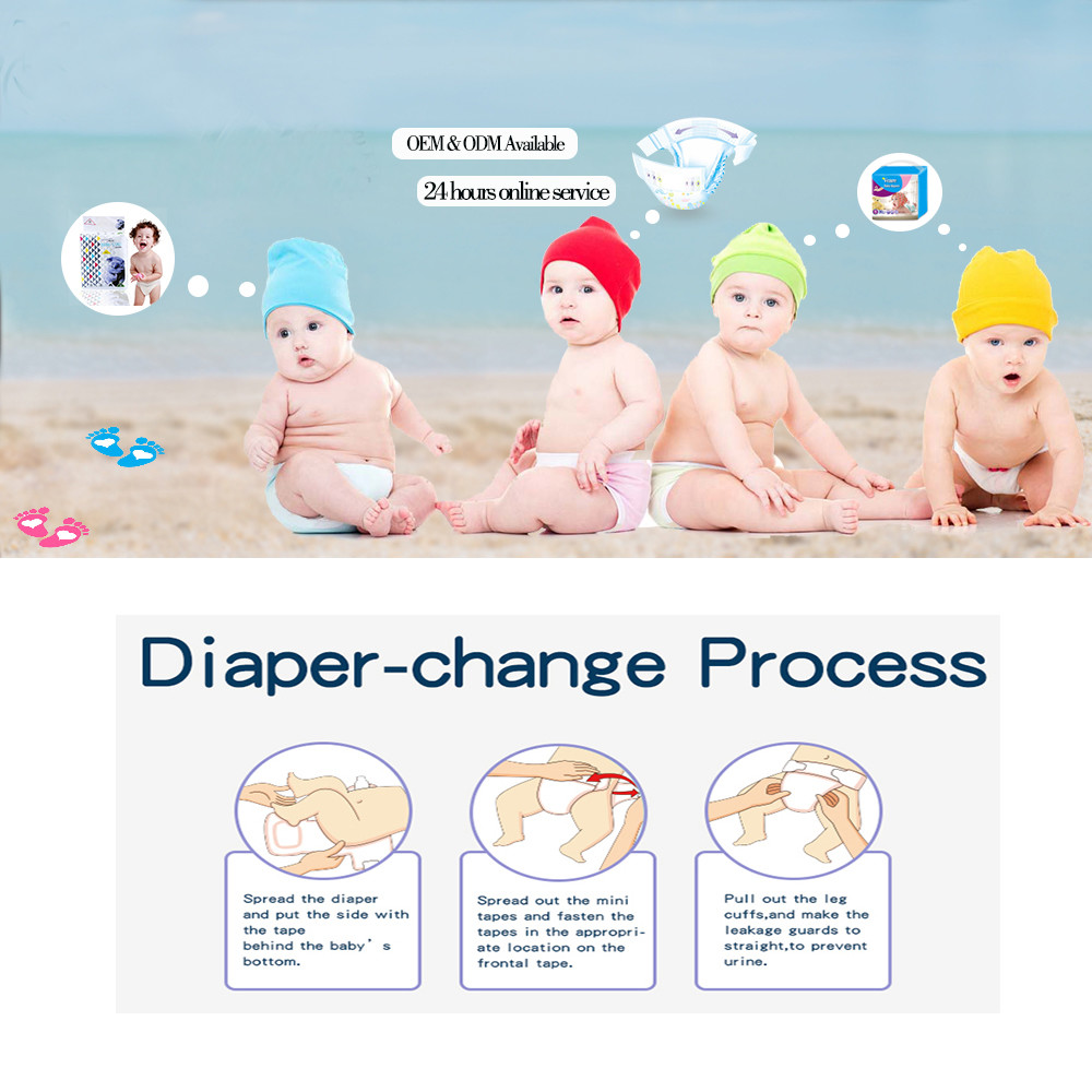 U&Bear Breathable Disposable Baby Diaper Fluff Pulp Plain Woven