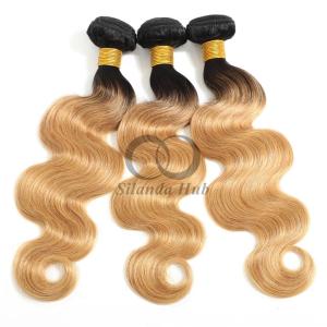 Quality #T1B/27 Body Wave Remy Human Hair Bundles Sew In Weave Bundles Brazilian Bundle Deals wholesale