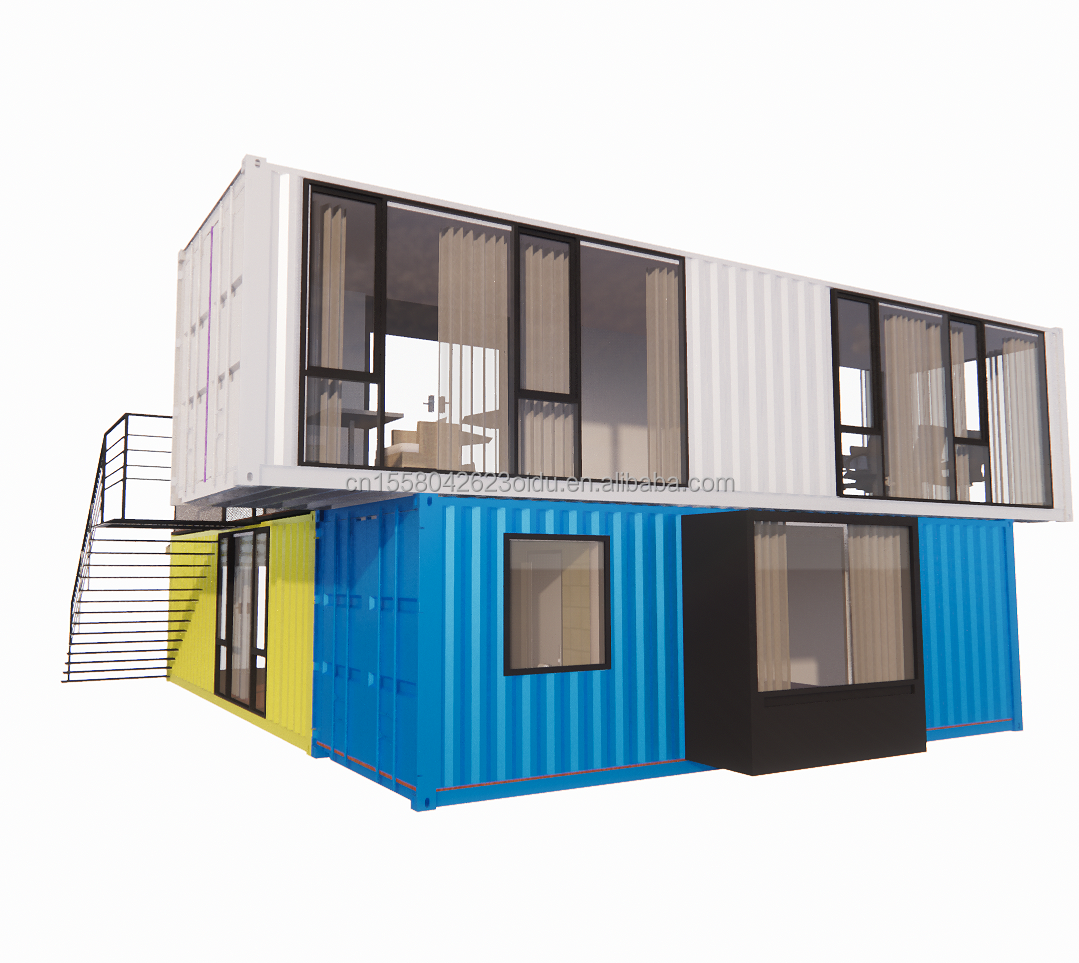 40ft Steel Homes with Chinese Design Style Luxury Living in Prefabricated Container Houses