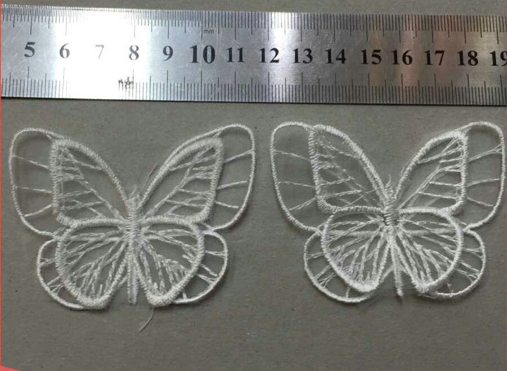 Garment Accessories Butterfly Embroidery Sequin Applique with Different Color