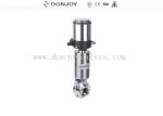 Stainless steel pneumatic butterfly valve control flow regulating valve