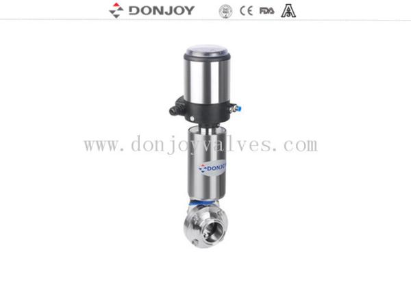 Sanitary pneumatic threaded butterfly valves, Stainless Steel acutator valves
