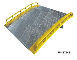 Quality Extra 72 Inch Wide Aluminum Dock Plate With Full Length Orange Painted Steel Curbs wholesale