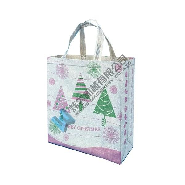 Wholesale non-woven top quality custom glitter tote shopping bag for Christmas