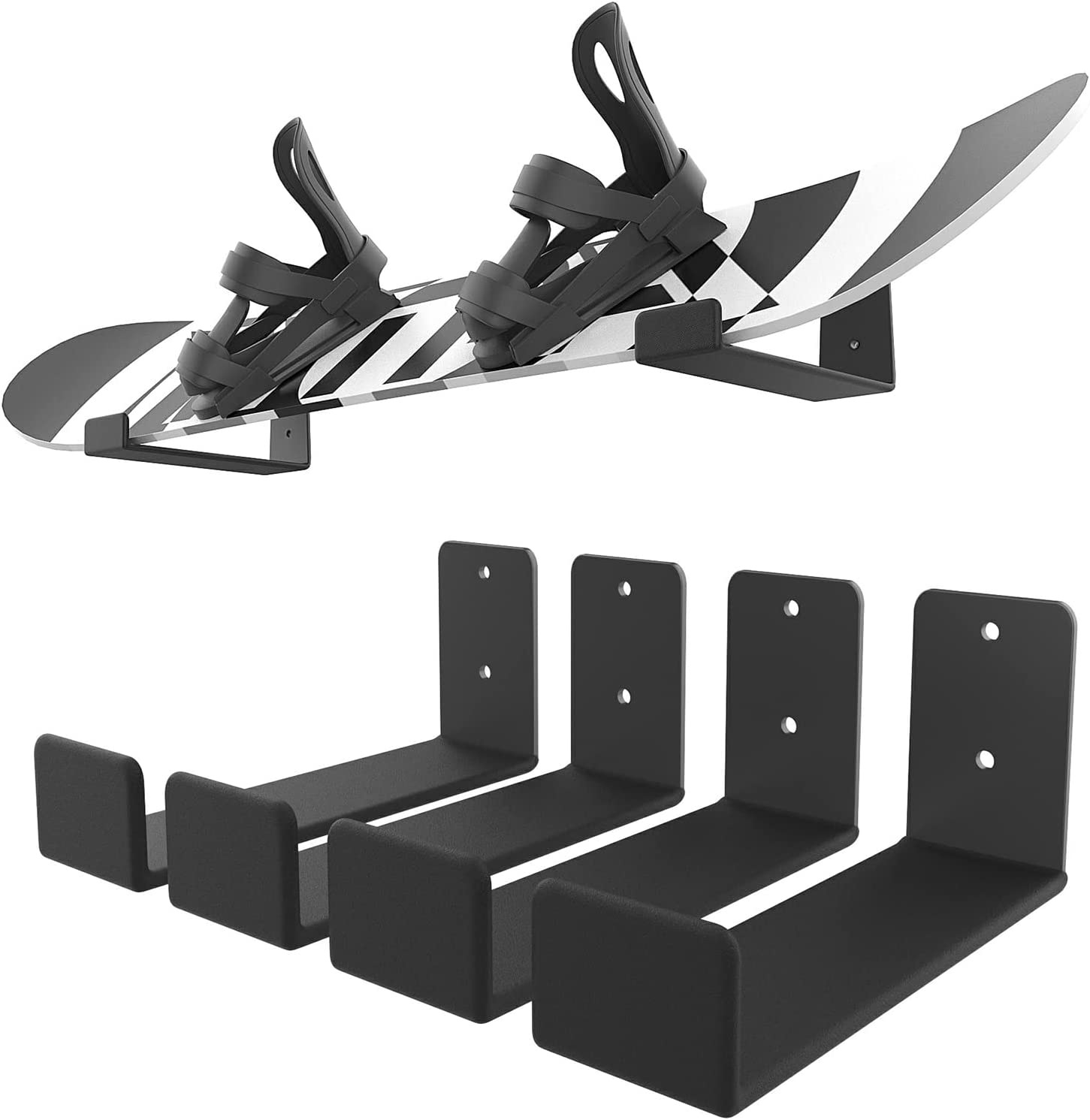 Metal Rack for Snowboard and Ski Display and Storage Wall Mounted for Home and Garage