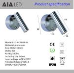 Hotel bedside wall light surface mounted LED reading wall lamp bed wall light