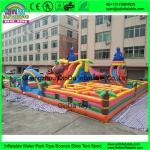 Hot Sale Cartoon inflatable big fun city for sale, commercial Mega inflatable
