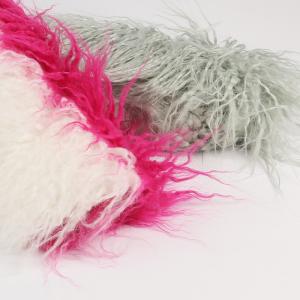 Quality 100% Acrylic Front Material Faux Fur Fabric Solid Color Long Pile from for Home Textile wholesale