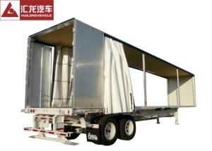 Quality PVC Tarpaulin Curtain Side Trailer , Curtain Side Semi Trailer With Sloping Floor wholesale