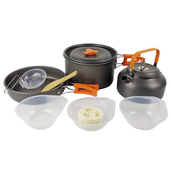 Best Selling Picnic Cookware Soup Pot Non-stick Camping Cookware Sets Aluminium