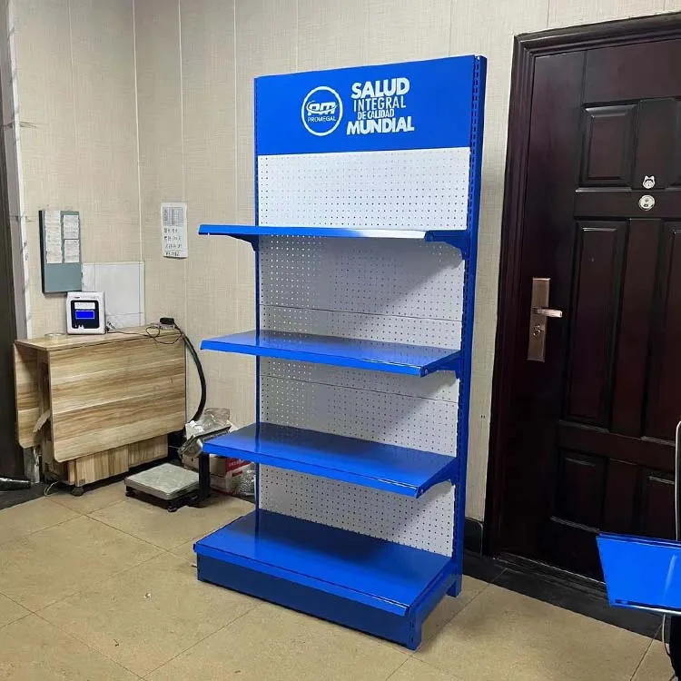 Factory custom color size fishing gear display shelf fishing lures display shelf store display rack