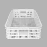 Durable Ventilated Plastic Turnover Basket for Food Grade Storage and Distributi