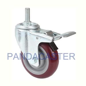 Quality Durable Medium Duty Casters 220Lbs 100mm Braked Castors wholesale