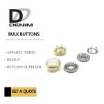 Gold Color Nickel - Free Prong Pearl Snap Fasteners