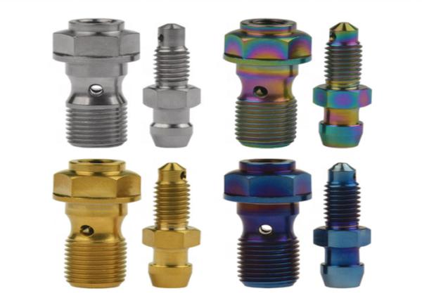 Blue Color CoatingCNC Titanium Parts Bolts And Nuts High Strength Anti -