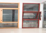 Red Aluminium Frame Fixed Glass Window , Residential Aluminum Windows