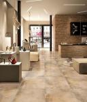Yellow Accidental Colouring Travertine Porcelain Tile / 32x32 Porcelain Tile